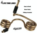 4LifetimeLines 3/16″ x 25′ Genuine Copper-Nickel Alloy Non-Magnetic Brake Line Replacement Tubing Coil Roll & Fitting Kit  Inverted Flare  Easy to Bend  Corrosion Resistant