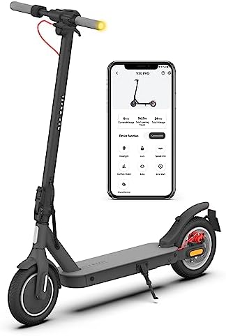 5TH WHEEL V30PRO Electric Scooter with Turn Signals - 19.9 Miles Range & 18 MPH  350W Motor  10″ Inner-Support Tires  Dual Braking System and Cruise Control  Foldable Electric Scooter for Adults