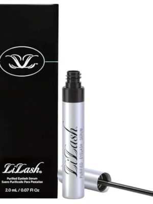 LiLash Purified Eyelash Physician-Formulated Serum for Fuller & Longer Looking Eyelashes | Natural Eyelash Enhancer Safe for Sensitive Eyes & Contact Lens Wearers | 90-Day Supply (2mL)